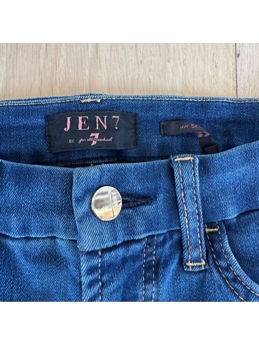 7 For All Mankind Jen7 HW Skinny Jeans Size 6 - Picture 6 of 8
